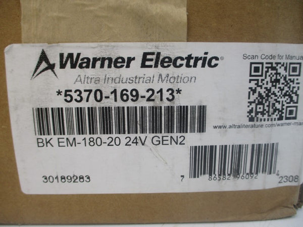 WARNER ELECTRIC 5370-169-213 EM-180-20 24VDC NSMP