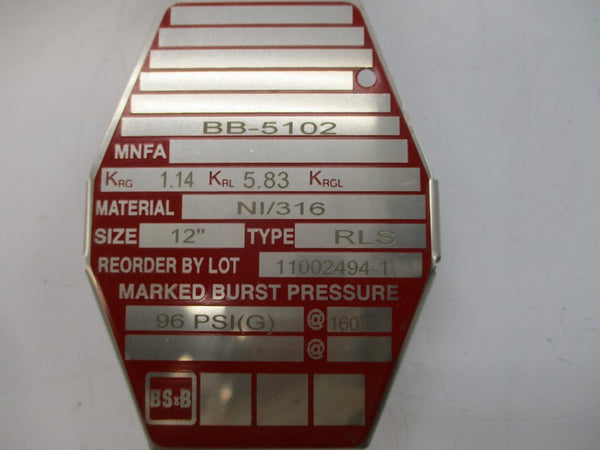 BS&B SAFETY SYSTEMS BB-5102 96PSI NSMP