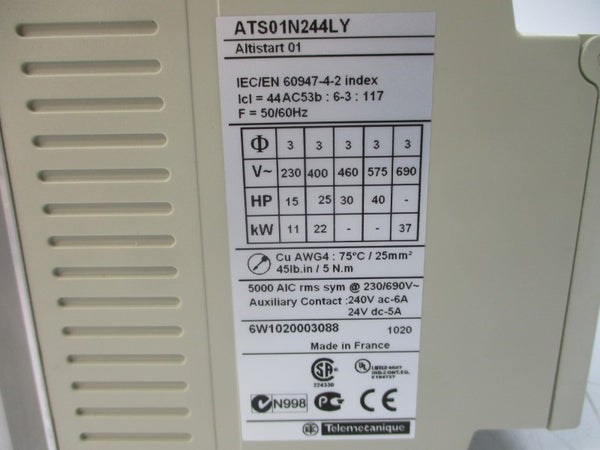 SCHNEIDER ELECTRIC ATS01N244LY 240VAC 6A NSMP