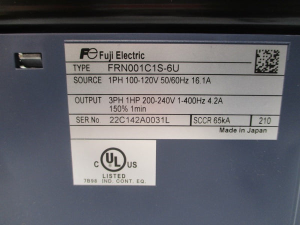 FUJI ELECTRIC FRN001C1S-6U 100-120V 16.1A NSMP