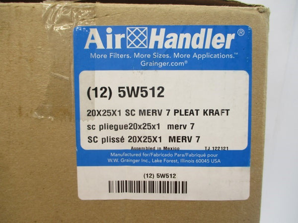 AIR HANDLER 5W512 20X25X1" (PKG OF 12) NSMP
