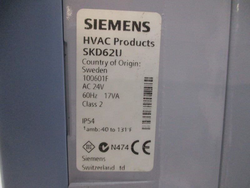 SIEMENS SKD62U 599-06160 24VAC 2-1/2" NSNP