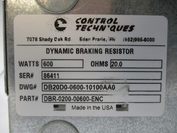 CONTROL TECHNIQUES DBR-0200-00600-ENC NSNP