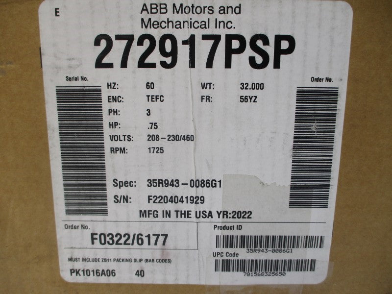 LIGHTNIN 272917PSP 208-230/460V 3.3-3/1.5A NSMP