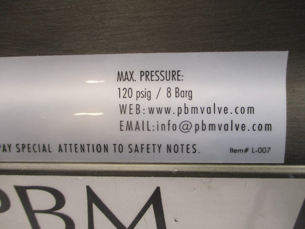 PBM DCHLG5X-Z18-34 PAVBL453S-0100 900PSI 1.5" NSNP