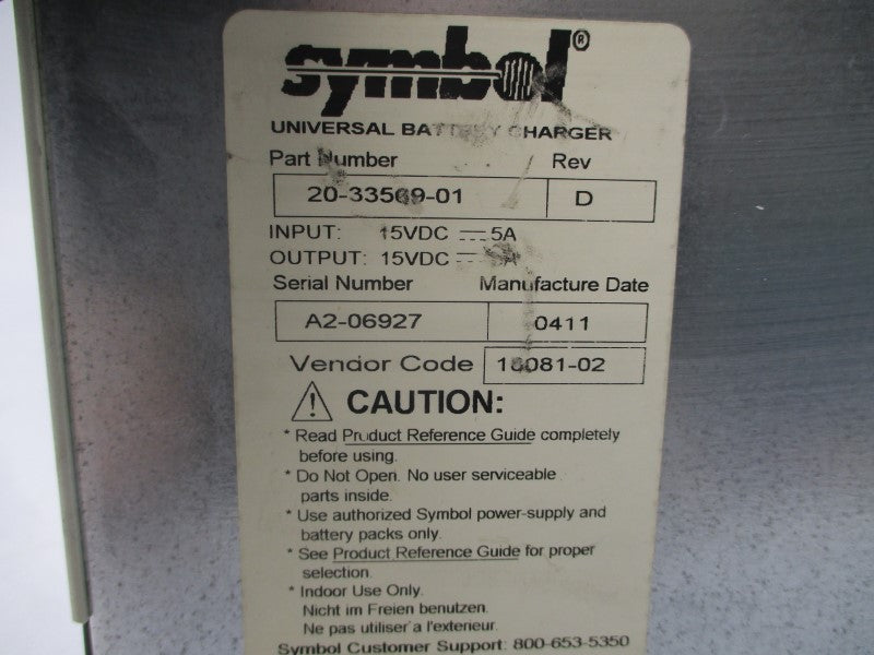 SYMBOL 20-33569-01 15VDC 5A REV. D NSNP