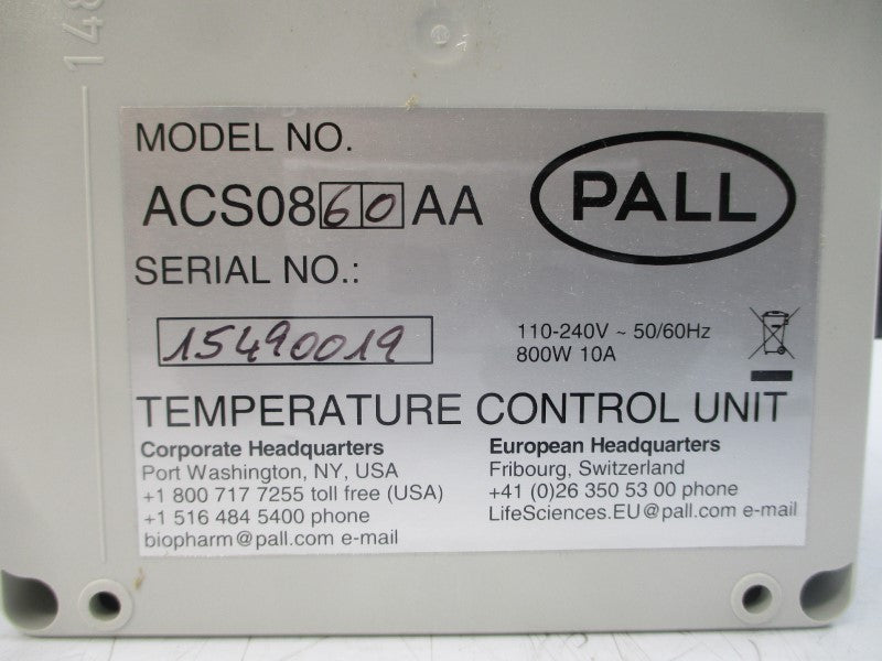 PALL ACS0860AA 110-240V 10A NSMP