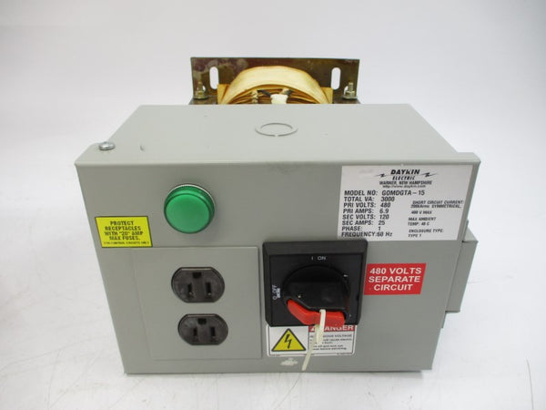 DAYKIN ELECTRIC GOMDGTA-15 480V 6.9A NSMP
