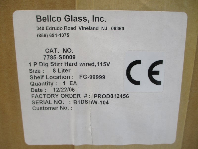 BELLCO GLASS 7785-S0009 24VDC 1A NSMP