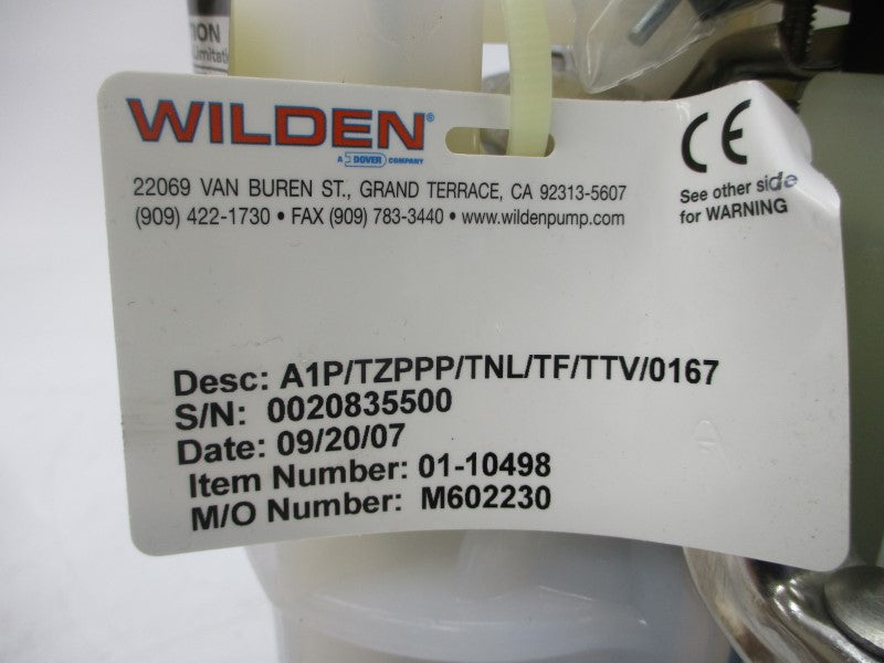 WILDEN A1P/TZPPP/TNL/TF/TTV/0167 01-10498 NSMP