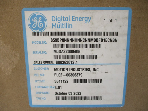 GENERAL ELECTRIC 859BP0NNNNHNNCNNMBBFB1ECNBN F/W 4.01 NSFS