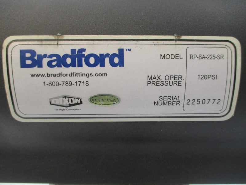 BRADFORD RP-BA-225-SR 120PSI (AS IS) NSNP