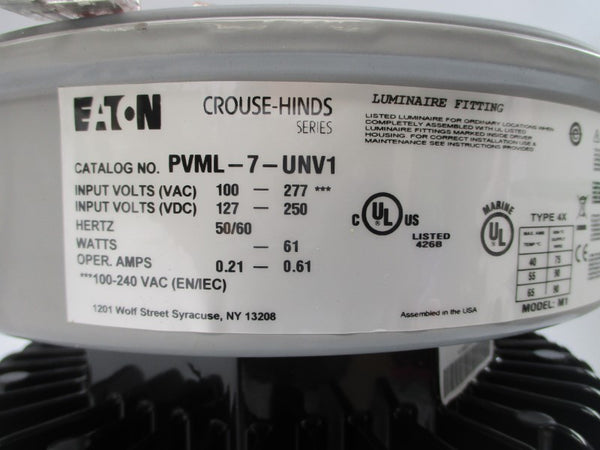 EATON CROUSE-HINDS PVML-7-UNV1 100-277VAC 0.21-0.61A (AS PICTURED) NSNP