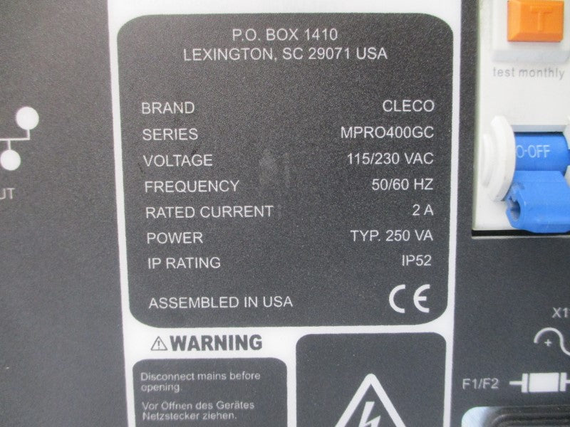 CLECO MPRO400GC-S 115/230VAC 2A (AS PICTURED) UNMP