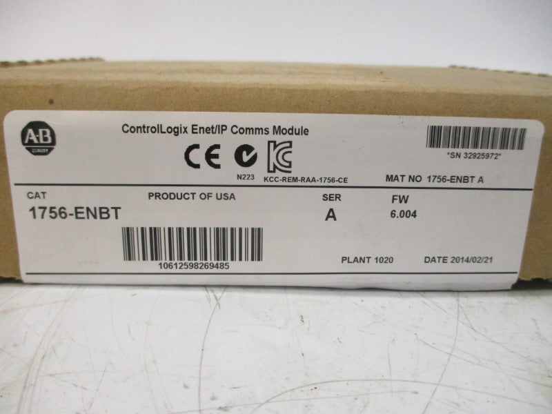 ALLEN BRADLEY 1756-ENBT SER. A F/W 6.004 24VDC NSMP