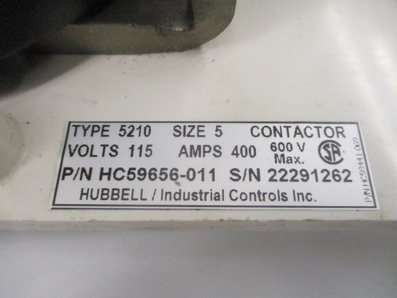 HUBBELL 5210 HC59656-011 115/125VDC 400A (AS IS) UNMP