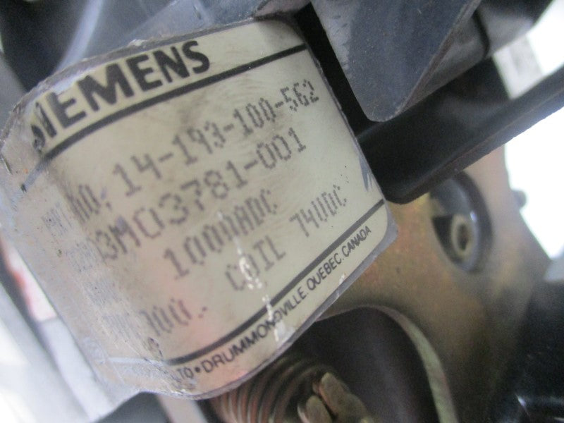 SIEMENS 14-193-100-562 02H03M03781-001 74VDC 1250A UNMP