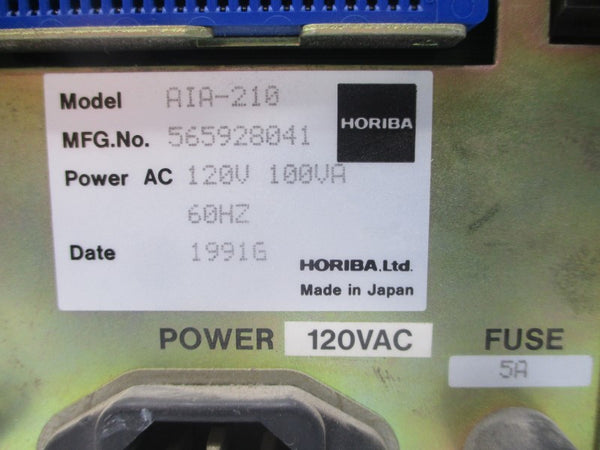 HORIBA AIA-210 120VAC 5A UNMP