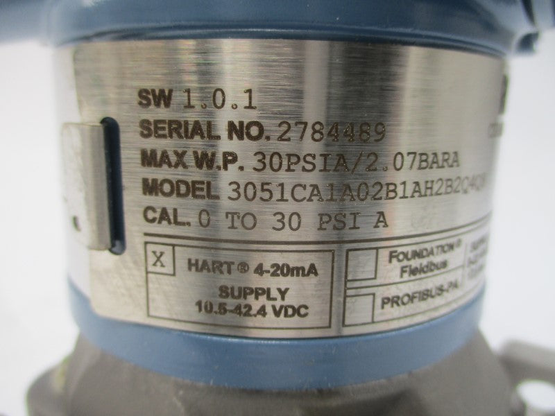 ROSEMOUNT 3051CA1A02B1AH2B2Q4Q8 10.5-42.4VDC 30PSI NSNP