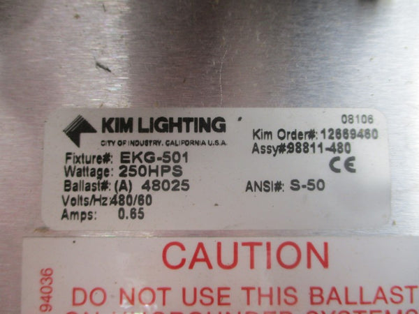 KIM LIGHTING EKG-501 98811-480 480V 0.65A NSNP
