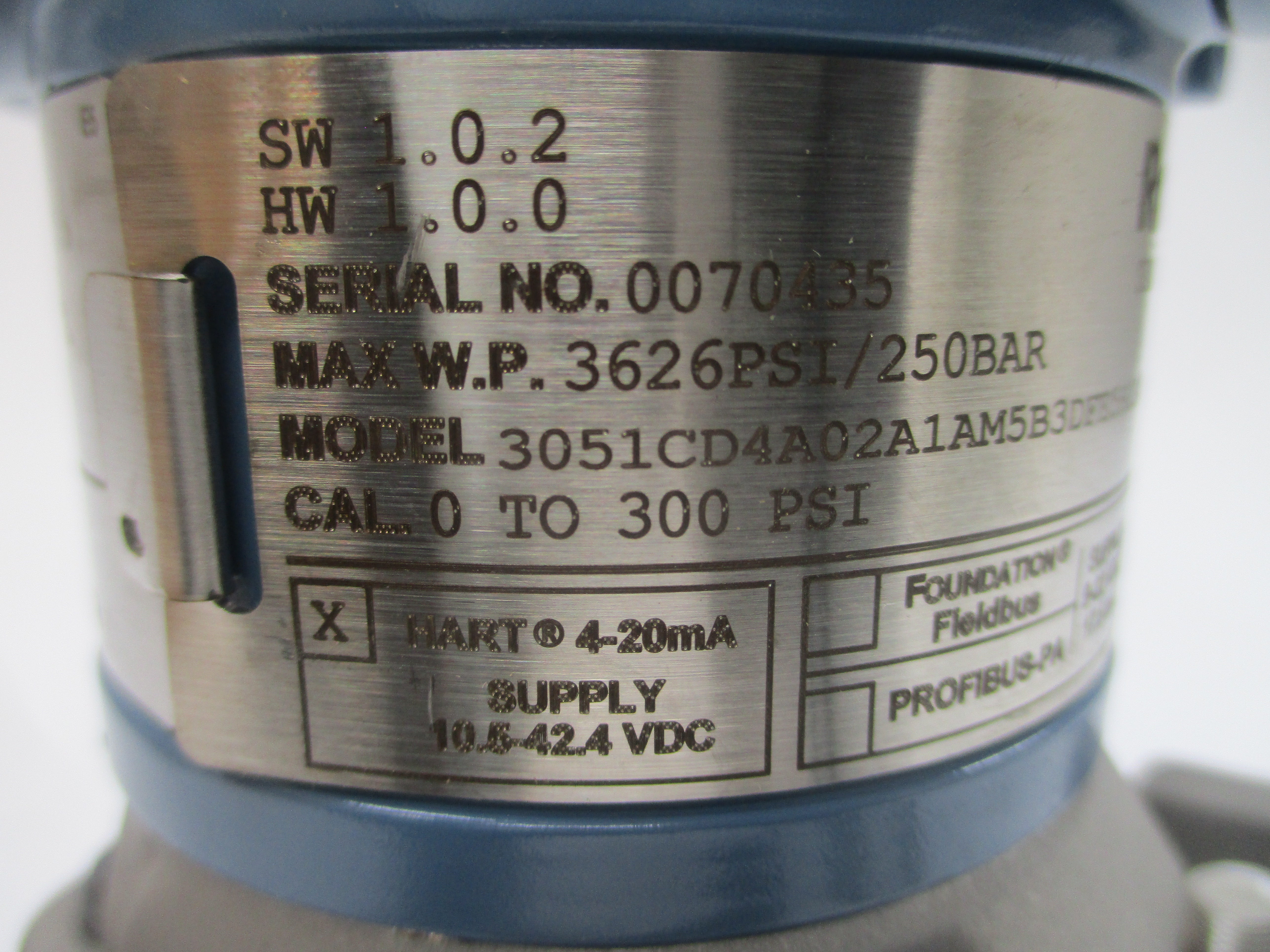 ROSEMOUNT 3051CD4A02A1AM5B3DFE5H2L4P2 10.5-42.4VDC 3626PSI NSMP