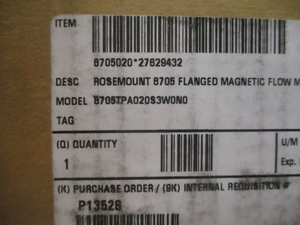 ROSEMOUNT 8705TPA020S3W0N0 40VDC 0.5A 720PSI NSMP