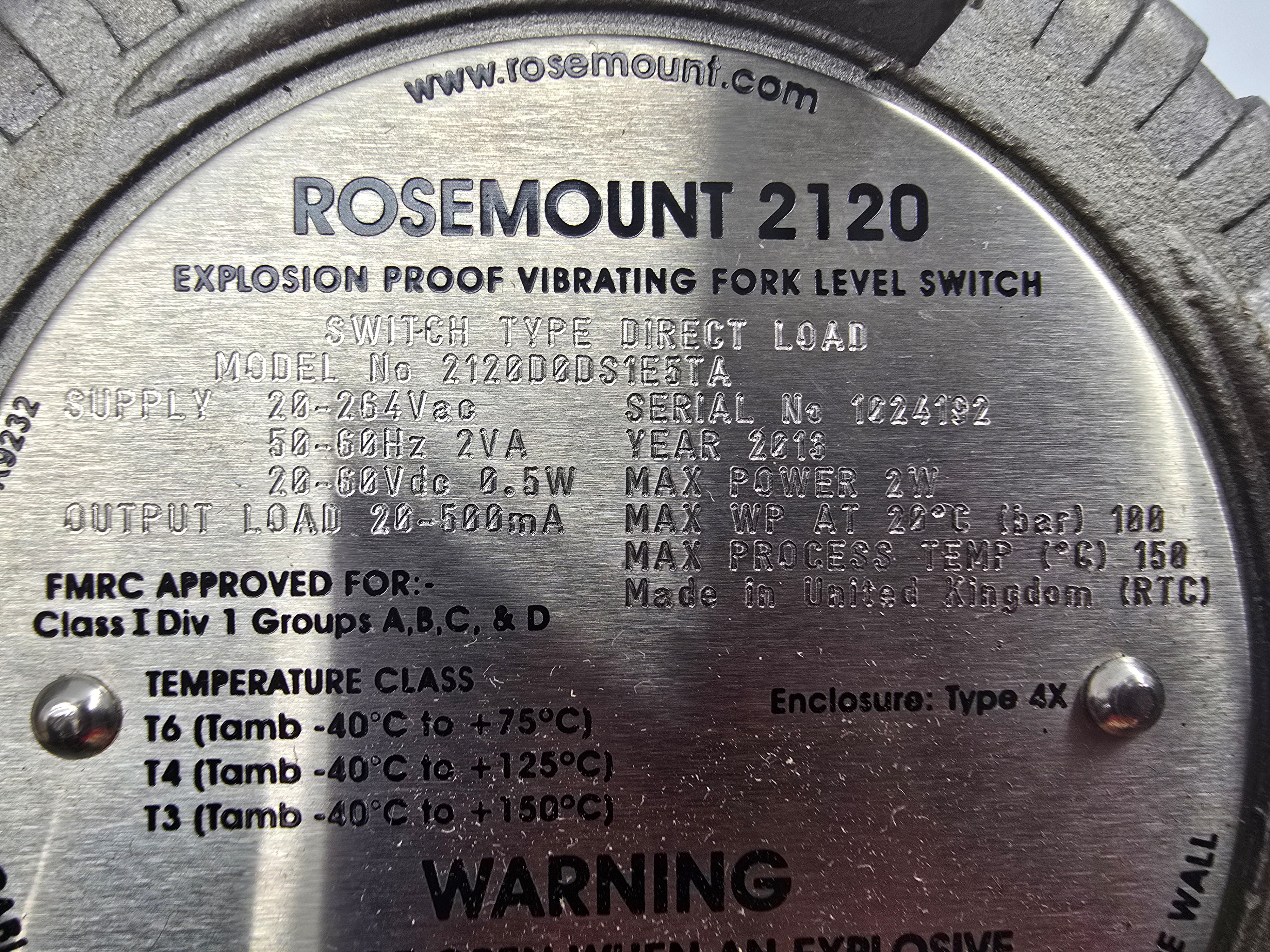 ROSEMOUNT 2120D0DS1E5TA 20-264VAC NSMP