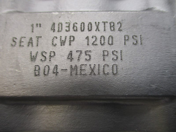 JAMESBURY 4D3600XTB2 VPVL051DABAS 10-36VDC 1200PSI 1" NSNP
