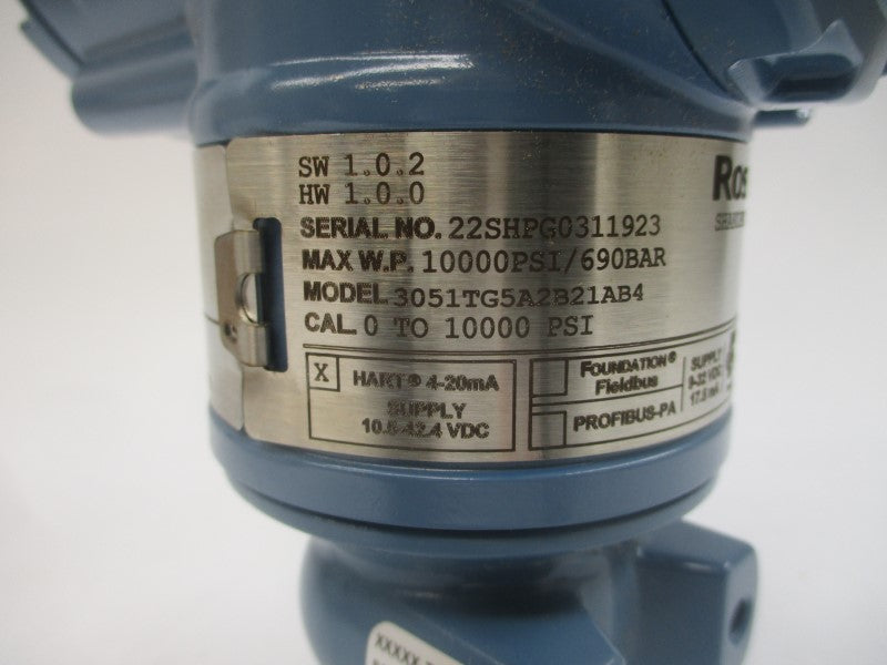 ROSEMOUNT 3051TG5A2B21AB4 10.5-42.4VDC 10000PSI NSMP