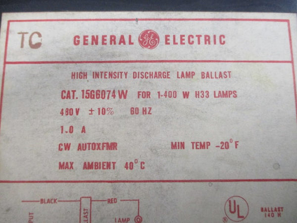 GENERAL ELECTRIC 15G6074W 480V 1.0A NSMP