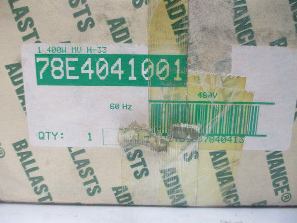 ADVANCE TRANSFORMER 78E4041-001 480V 0.98A NSMP