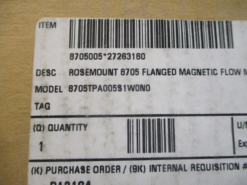 ROSEMOUNT 8705TPA005S1W0N0 40VDC 0.5A 275PSI NSMP