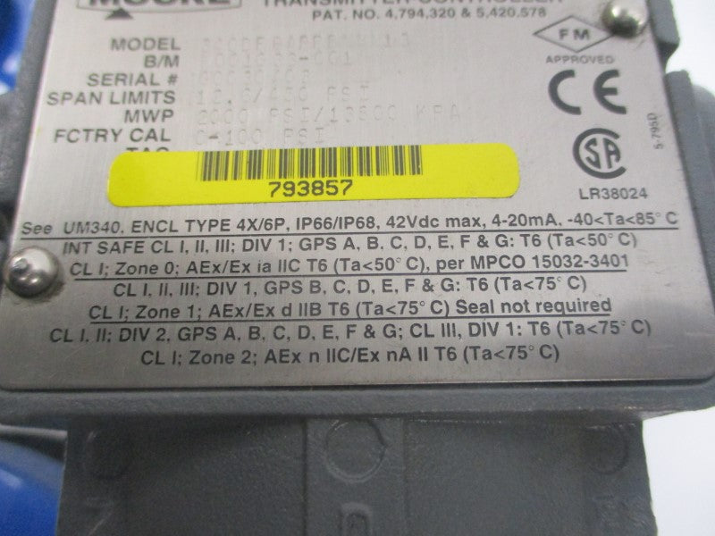 MOORE 340DFBARRBNNN13 42VDC 12.6/450PSI NSNP