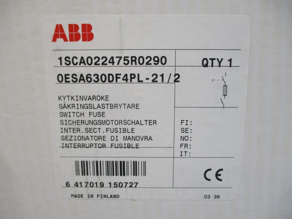 ABB 1SCA022475R0290 OESA630DF4PL-21/2 690V 630A NSMP