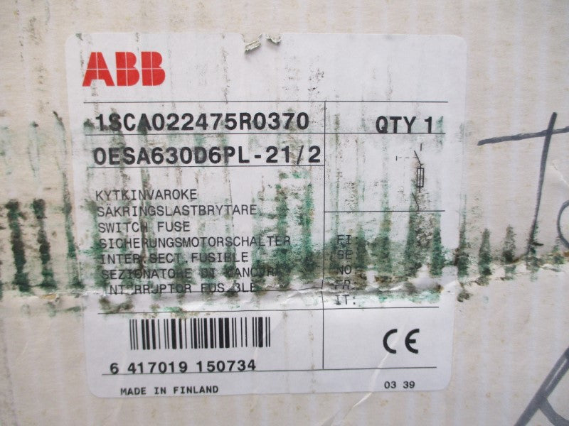 ABB 1SCA022475R0370 OESA630D6PL-21/2 690V 630A NSMP