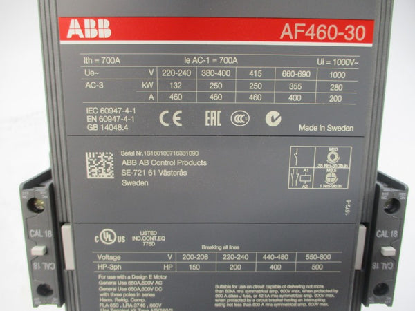 ABB AF460-30-22 1SFL597001R9106 100-250VDC 700A NSMP