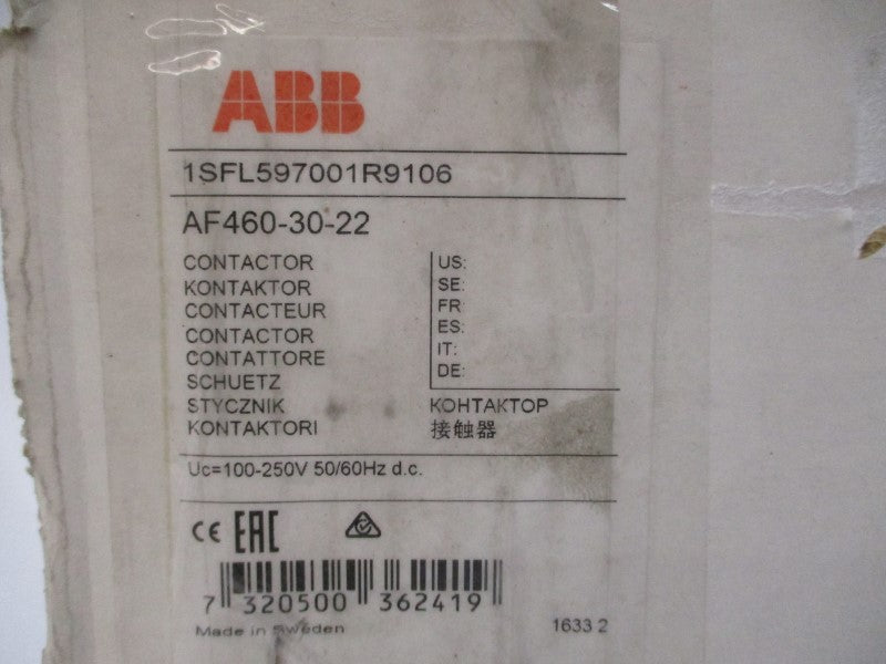 ABB AF460-30-22 1SFL597001R9106 100-250VDC 700A NSMP