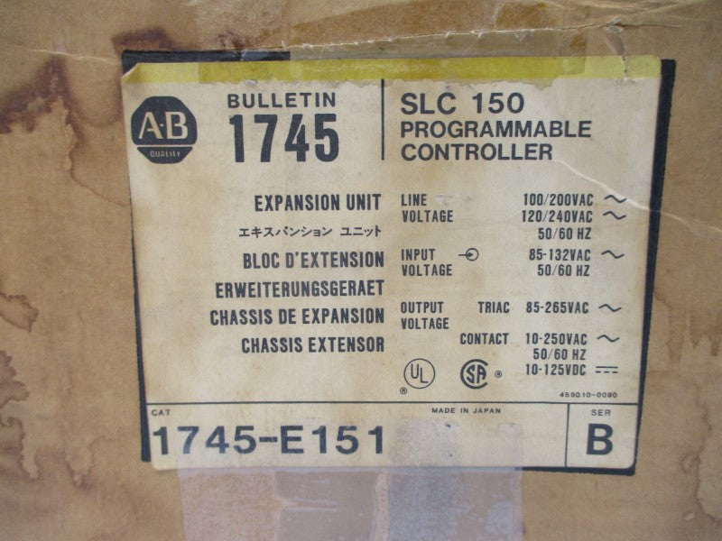 ALLEN BRADLEY 1745-E151 SER. B 85-132VAC 2.5A (BR/YL) NSMP