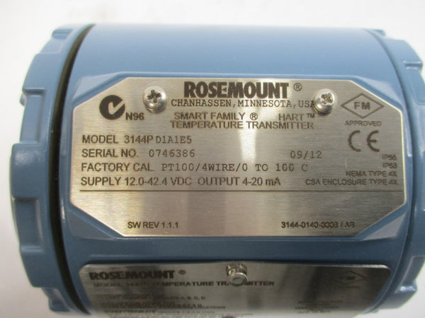 ROSEMOUNT 3144PD1A1E5 12.0-42.4VDC NSMP