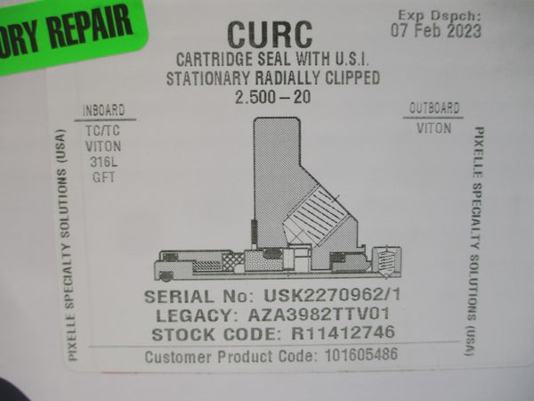 AESSEAL AZA3982TTV01 2.500" NSMP