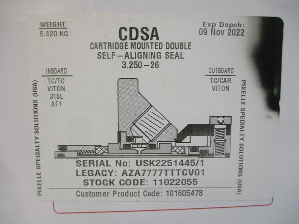 AESSEAL AZA7777TTTCV01 3.250" NSMP