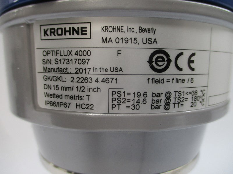 KROHNE OPTIFLUX4000F 1/2" NSNP