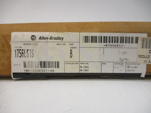ALLEN BRADLEY 1756-L61S SER. B F/W 1.9 24VDC 1.2A NSMP