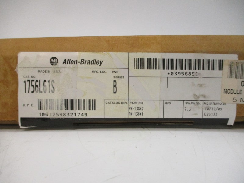 ALLEN BRADLEY 1756-L61S SER. B F/W 1.9 24VDC 1.2A NSMP