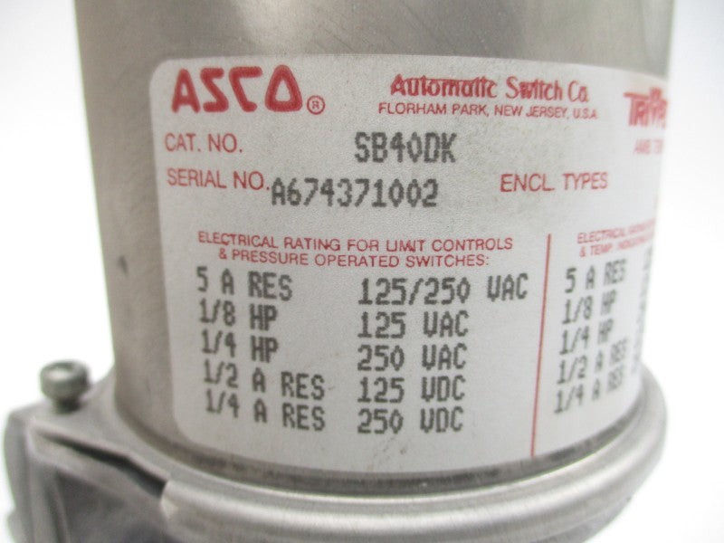 ASCO SB40DK 125/250VAC 5A NSMP