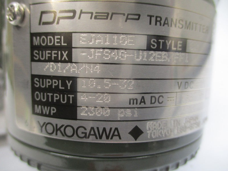 YOKOGAWA EJA110E-JFS4G-U12EB/FF1/D1/A/N4 10.5-32VDC 2300PSI NSMP