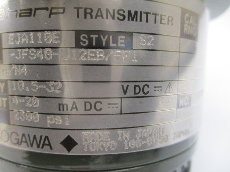 YOKOGAWA EJA110E-JFS4G-U12EB/FF1/D1/A/N4 10.5-32VDC 2300PSI NSMP