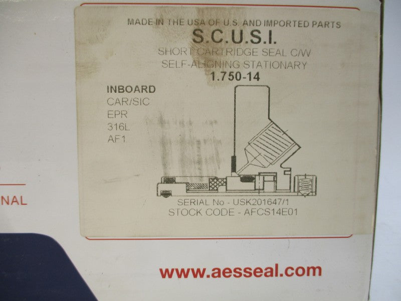 AESSEAL AFCS14E01 1.750-14" NSMP