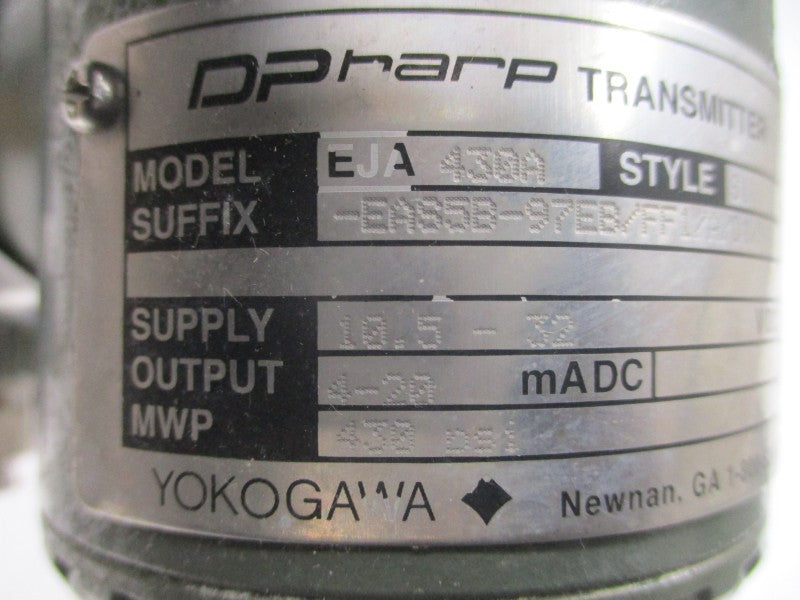 YOKOGAWA EJA430A-EAS5B-97EB/FF1-A-D1-N4 10.5-32VDC 430PSI NSNP