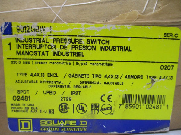 SQUARE D 9012GBW1 SER. C 220.0PSI NSMP